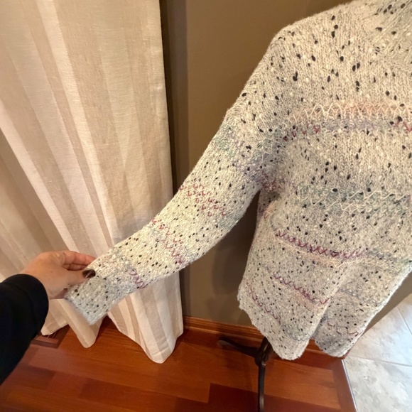 NWT Christopher & Banks Multicolored Speckled Mock Sweater, Size Large - Picture 3 of 14